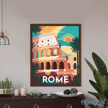Carica l&#39;immagine nel visualizzatore di Gallery, Dipingere con i numeri - Poster di viaggio a Roma