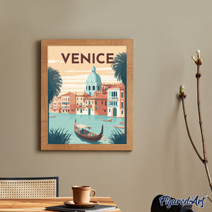 Dipingere con i numeri - Poster di viaggio a Venezia