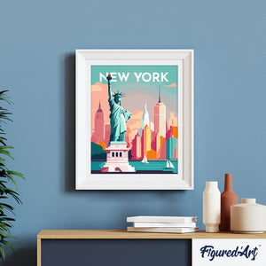 Dipingere con i numeri - Poster di viaggio a New York