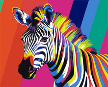 Carica l&#39;immagine nel visualizzatore di Gallery, Dipingere con i numeri - Pop Art Striscia di Zebra Figured&#39;Art