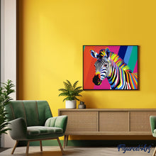 Carica l&#39;immagine nel visualizzatore di Gallery, Dipingere con i numeri - Pop Art Striscia di Zebra