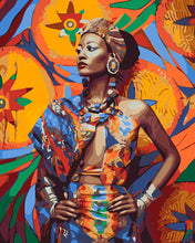 Carica l&#39;immagine nel visualizzatore di Gallery, Dipingere con i numeri - Donna Africana Tradizionale Figured&#39;Art