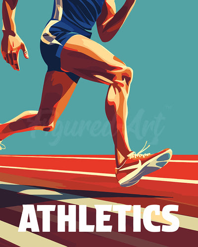 Dipingere con i numeri - Poster Sportivo Atletica Figured'Art