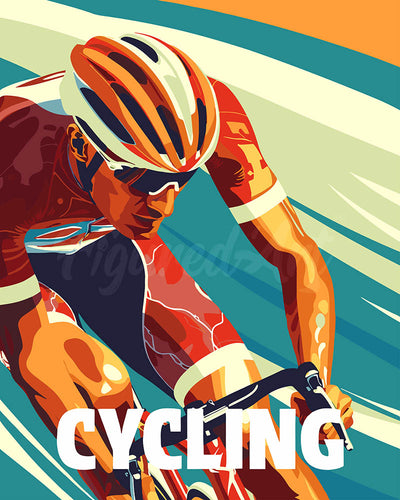 Dipingere con i numeri - Poster Sportivo Ciclismo Figured'Art