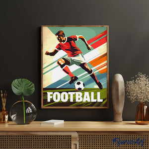 Dipingere con i numeri - Poster Sportivo Calcio
