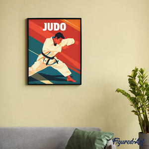 Dipingere con i numeri - Poster Sportivo Judo