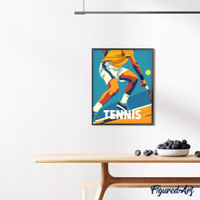 Carica l&#39;immagine nel visualizzatore di Gallery, Dipingere con i numeri - Poster Sportivo Tennis