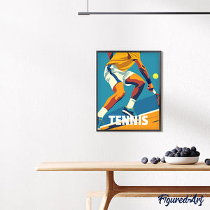 Dipingere con i numeri - Poster Sportivo Tennis