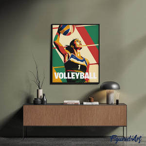 Dipingere con i numeri - Poster Sportivo Pallavolo
