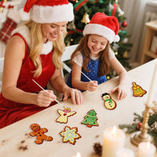 Carica l'immagine nel visualizzatore di Gallery, Decorazioni Natalizie da Dipingere con i Numeri - Kit Pupazzo di Neve Angelo Albero