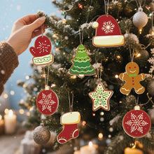 Carica l'immagine nel visualizzatore di Gallery, Decorazioni Natalizie da Dipingere con i Numeri - Kit Guanti e Cappelli Invernali