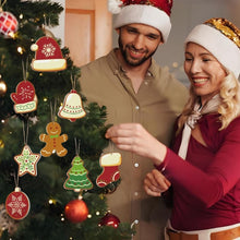 Carica l'immagine nel visualizzatore di Gallery, Decorazioni Natalizie da Dipingere con i Numeri - Kit Guanti e Cappelli Invernali