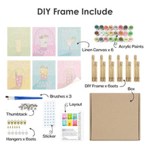 Carica l'immagine nel visualizzatore di Gallery, Dipingere con i numeri – Set di 6 tele | Cocktail famosi