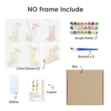 Carica l'immagine nel visualizzatore di Gallery, Dipingere con i numeri – Set di 6 tele | Succhi di frutta freschi