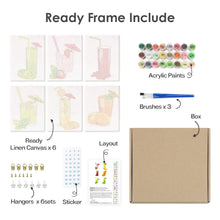 Carica l'immagine nel visualizzatore di Gallery, Dipingere con i numeri – Set di 6 tele | Succhi di frutta freschi