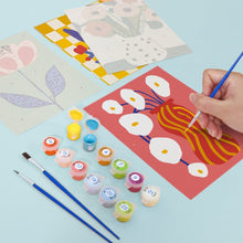 Carica l'immagine nel visualizzatore di Gallery, Dipingere con i numeri – Set di 6 tele | Vasi floreali astratti