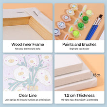 Carica l'immagine nel visualizzatore di Gallery, Dipingere con i numeri – Set di 6 tele | Vasi floreali astratti