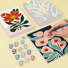 Carica l'immagine nel visualizzatore di Gallery, Dipingere con i numeri – Set di 6 tele | Motivi floreali colorati