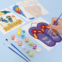 Carica l'immagine nel visualizzatore di Gallery, Dipingere con i numeri – Set di 6 tele | Infradito estive decorative