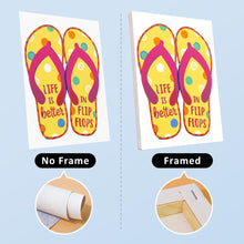 Carica l'immagine nel visualizzatore di Gallery, Dipingere con i numeri – Set di 6 tele | Infradito estive decorative