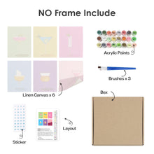 Carica l'immagine nel visualizzatore di Gallery, Dipingere con i numeri – Set di 6 tele | Bicchieri da cocktail eleganti