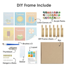 Carica l'immagine nel visualizzatore di Gallery, Dipingere con i numeri – Set di 6 tele | Poster di vacanze estive