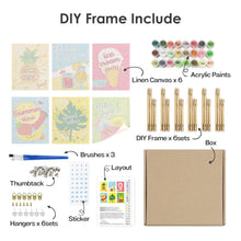 Carica l'immagine nel visualizzatore di Gallery, Dipingere con i numeri – Set di 6 tele | Good vibes estate