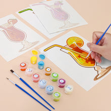 Carica l'immagine nel visualizzatore di Gallery, Dipingere con i numeri – Set di 6 tele | Cocktail alla frutta