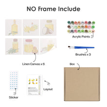 Carica l'immagine nel visualizzatore di Gallery, Dipingere con i numeri – Set di 6 tele | Oli naturali