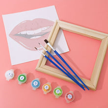 Carica l'immagine nel visualizzatore di Gallery, Dipingere con i numeri – Set di 6 tele | Labbra rosse