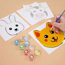 Carica l'immagine nel visualizzatore di Gallery, Dipingere con i numeri – Set di 6 tele | Facce di animali carini