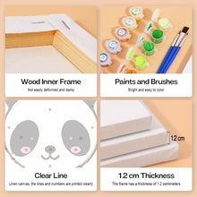 Carica l'immagine nel visualizzatore di Gallery, Dipingere con i numeri – Set di 6 tele | Personaggi di animali carini