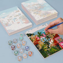 Carica l'immagine nel visualizzatore di Gallery, Dipingere con i numeri – Set di 6 tele | Scorci mediterranei