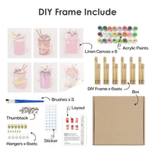 Carica l'immagine nel visualizzatore di Gallery, Dipingere con i numeri – Set di 6 tele | Frappè colorati