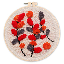 Carica l'immagine nel visualizzatore di Gallery, Punch Needle Rami colorati su sfondo beige