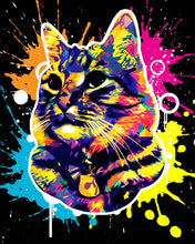 Carica l'immagine nel visualizzatore di Gallery, Dipingere con i numeri Gatto Street Art Figured'Art intermedia nuovi arrivi animali gatti