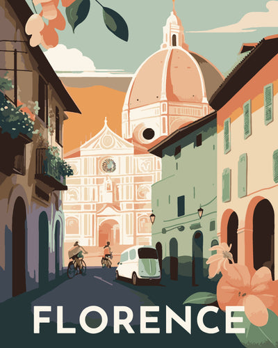 Dipingere con i numeri - Poster di viaggio a Firenze
