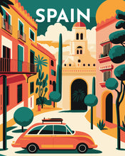 Carica l&#39;immagine nel visualizzatore di Gallery, Dipingere con i numeri - Poster di viaggio a Siviglia