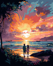 Carica l'immagine nel visualizzatore di Gallery, Dipingere con i numeri - Coppia al Tramonto Figured'Art