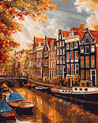 Dipingere con i numeri - Sole ad Amsterdam Figured'Art