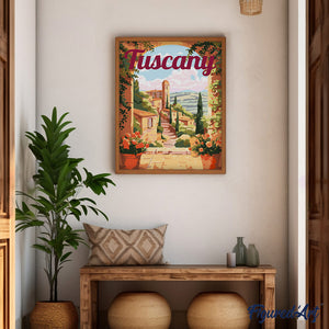 Dipingere con i numeri - Poster di Viaggio in Toscana in Fiore
