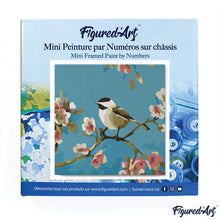 Carica l'immagine nel visualizzatore di Gallery, Mini Kit da Dipingere con i Numeri 20x20cm con cornice Sul ramo fiorito