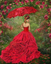 Carica l&#39;immagine nel visualizzatore di Gallery, Diamond Painting - Donna In Abito Rosso