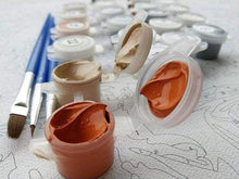 Carica l'immagine nel visualizzatore di Gallery, Dipingere con i numeri Bambini - Piccolo Dinosauro Giallo