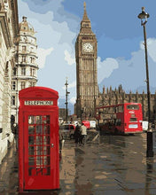 Carica l'immagine nel visualizzatore di Gallery, Dipingere con i numeri - Cabina Telefonica Rossa A Londra