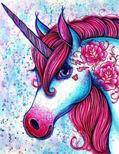 Carica l'immagine nel visualizzatore di Gallery, Dipingere con i numeri - Unicorno Rosso