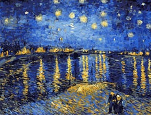 Carica l&#39;immagine nel visualizzatore di Gallery, Dipingere con i numeri - Van Gogh Notte Stellata Sul Rodano