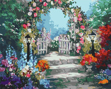 Carica l'immagine nel visualizzatore di Gallery, Dipingere con i numeri - Ingresso di un giardino fiorito