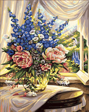 Carica l'immagine nel visualizzatore di Gallery, Dipingere con i numeri - Bouquet fiorito e drappeggi
