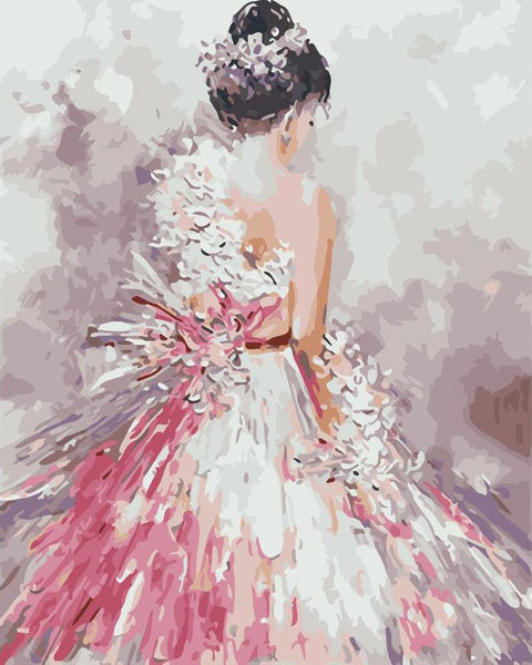 Wowdecor Pittura Con Numeri Per Adulti – 40x50 Cm Tela Angel Bambina, Colori Acrilici Inclusi, Pronta Da Appendere